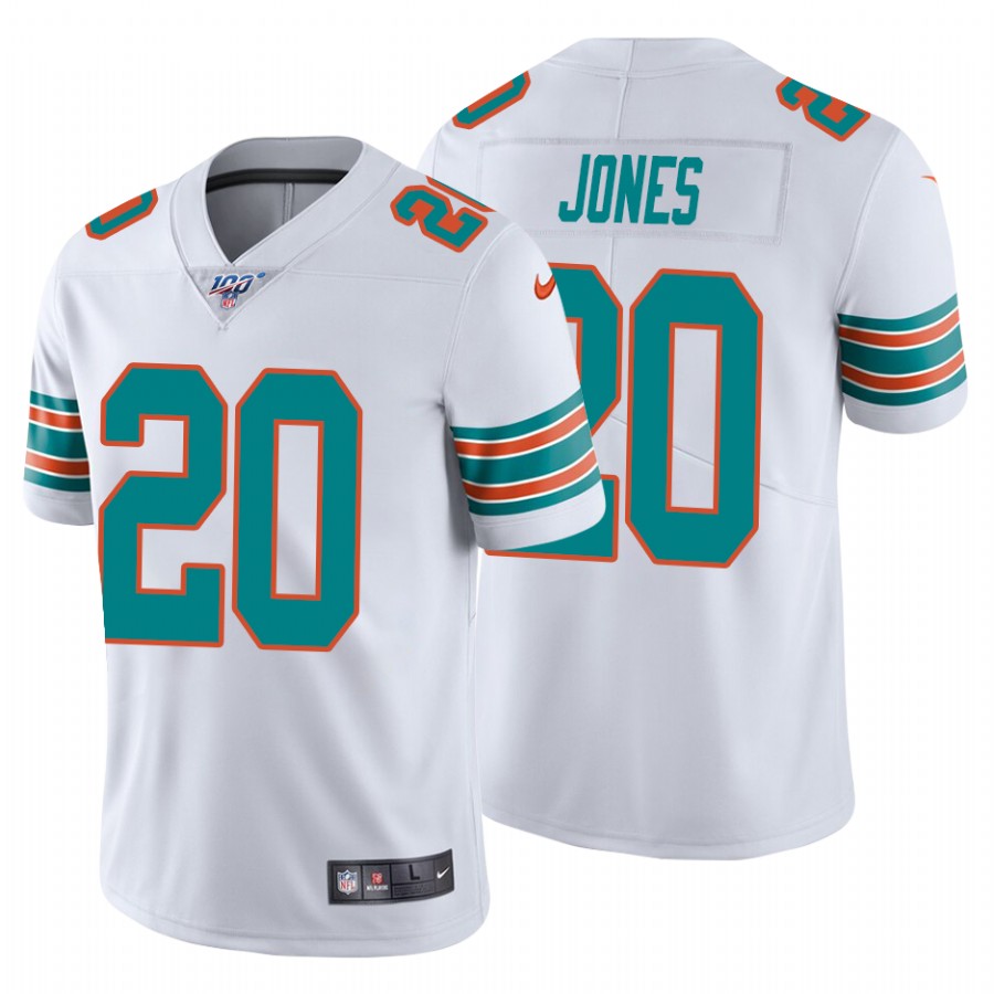 Nike Miami Dolphins #20 Reshad Jones White Alternate Men Stitched NFL 100th Season Vapor Untouchable Limited Jersey